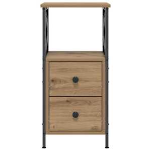 Nočna omarica artisan hrast 34x35,5x70 cm inženirski les - slika 4