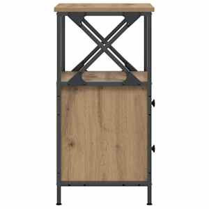 Nočna omarica 2 kosa rjavi hrast 34x35,5x70 cm inženirski les - slika 6