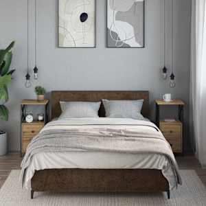 vidaXL Noptiere 2 buc. stejar artizanal, 34x35,5x70 cm, lemn prelucrat