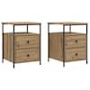 vidaXL &ouml;&ouml;kapid 2 tk Artisan Oak 44x45x60 cm Engineered Wood