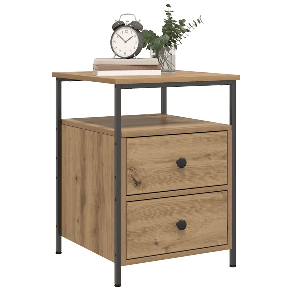 vidaXL Nachttische 2 Stk. Artisan-Eiche 44x45x60 cm Holzwerkstoff