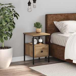 Nočna omarica artisan hrast 34x36x50 cm inženirski les