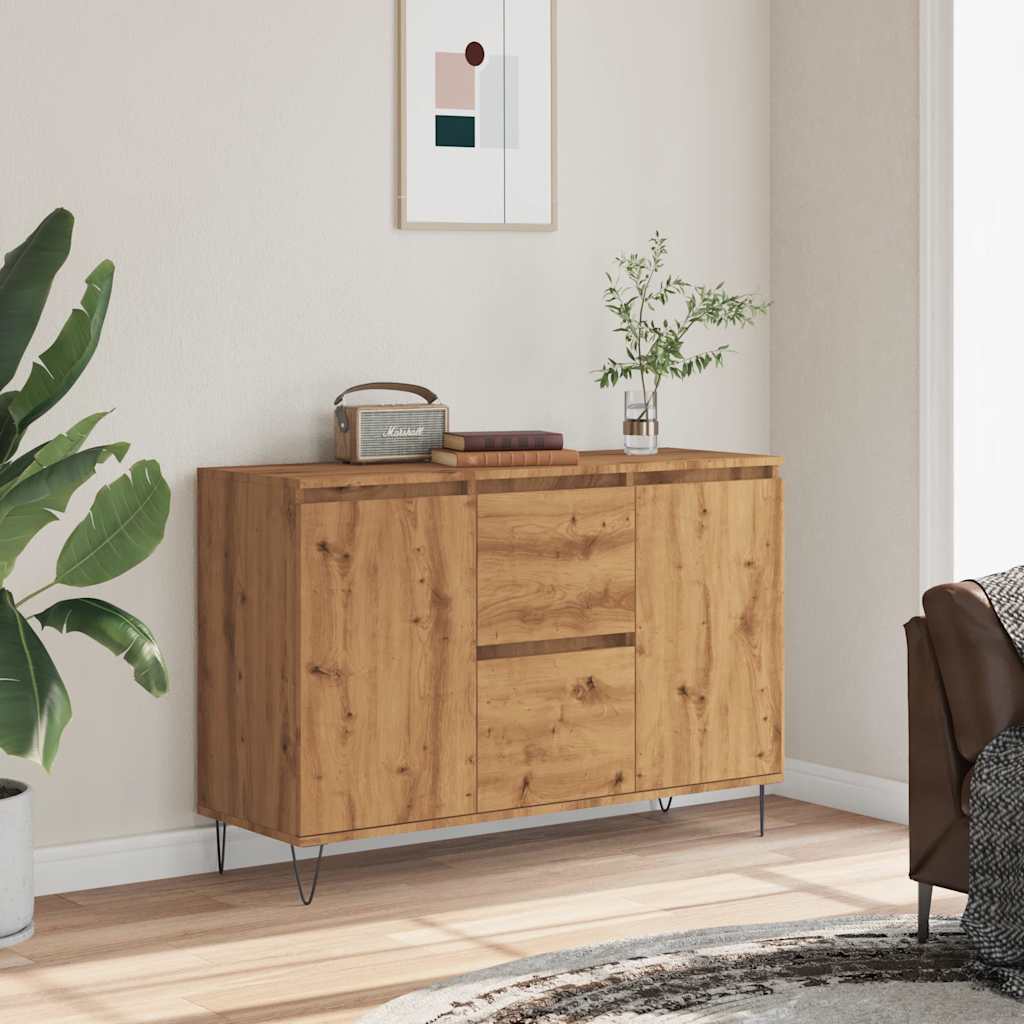 vidaXL Servantă, stejar artizanal, 104x35x70 cm, lemn prelucrat
