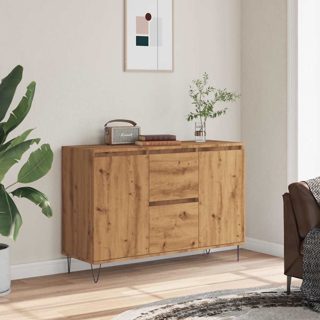 vidaXL Sideboard Artisan-Eiche 104x35x70 cm Holzwerkstoff