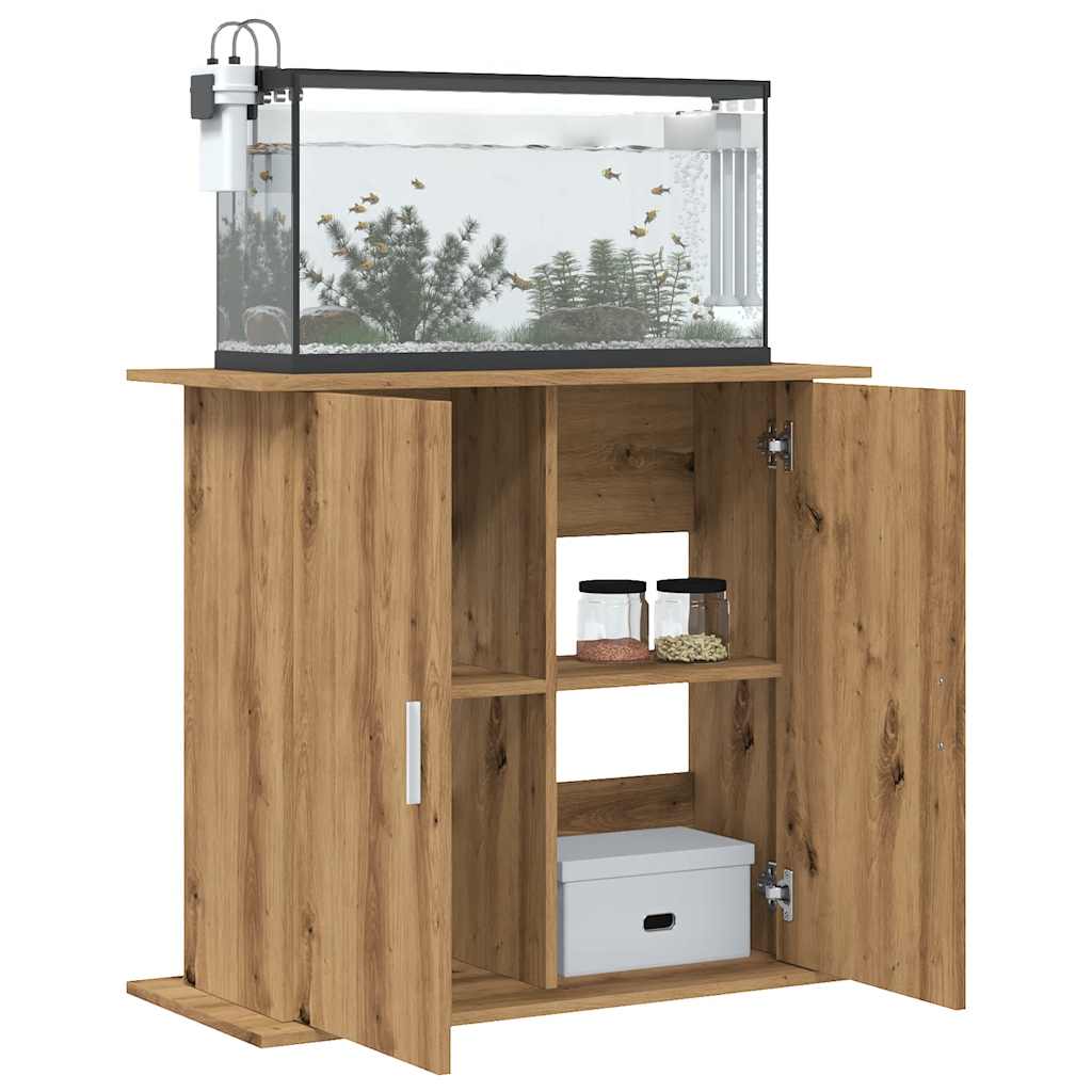 vidaXL Aquarium Stand Artisan Oak 81x36x73 cm Engineered Wood