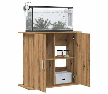 vidaXL Aquarium Stand Artisan Oak 81x36x73 cm Engineered Wood