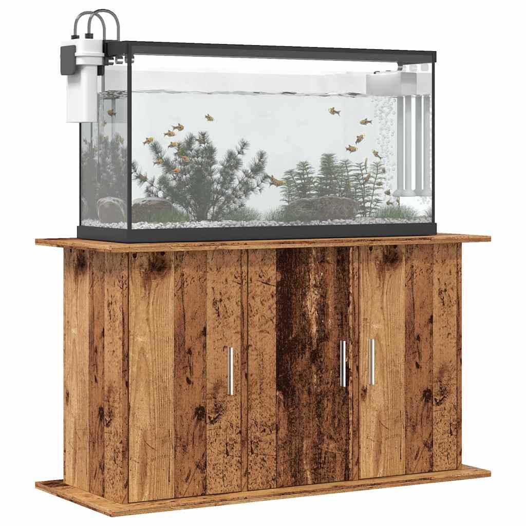 vidaXL akvariebord 101x41x58 cm konstrueret træ antikt trælook