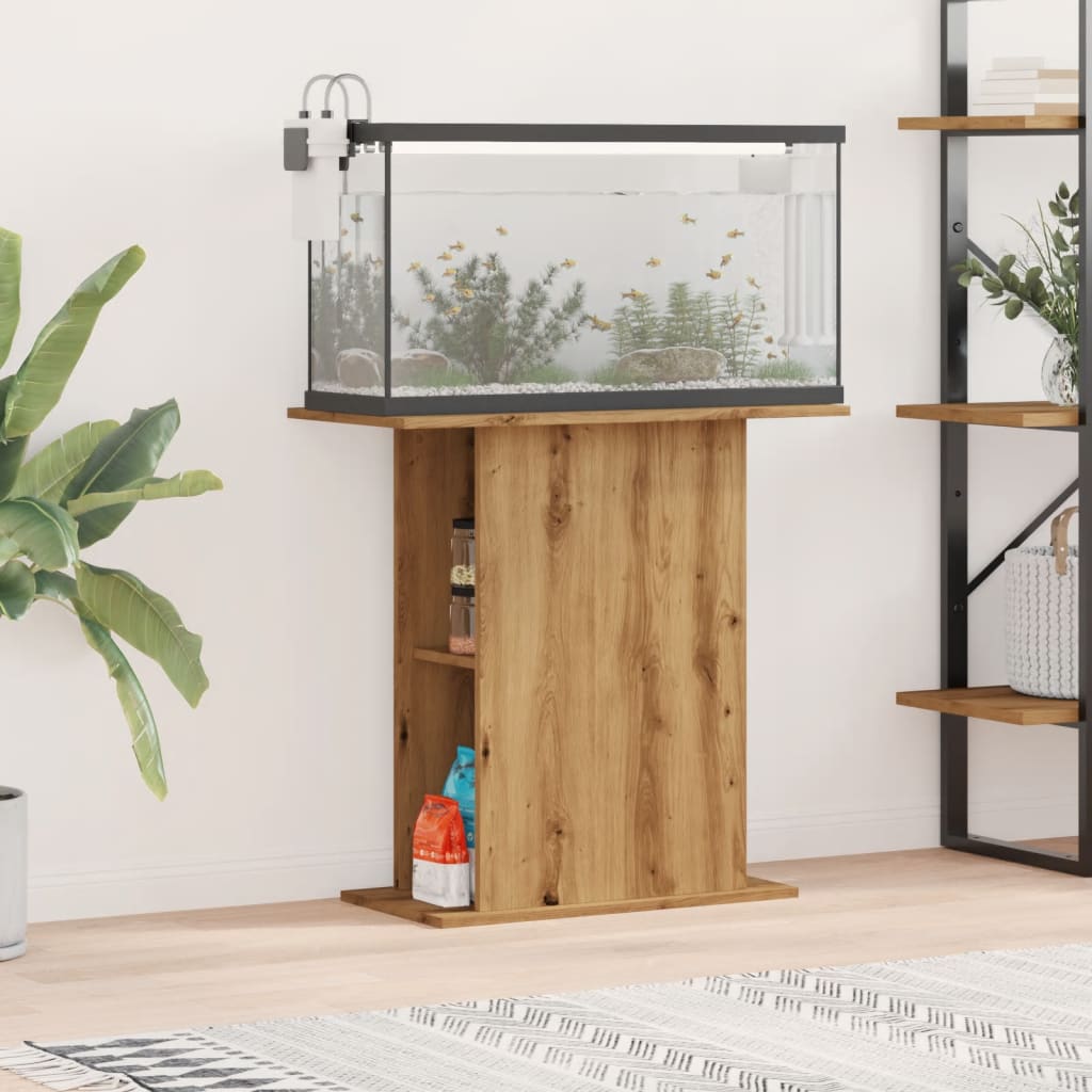 vidaXL Aquariumständer Artisan-Eiche 36x75x72,5 cm Holzwerkstoff