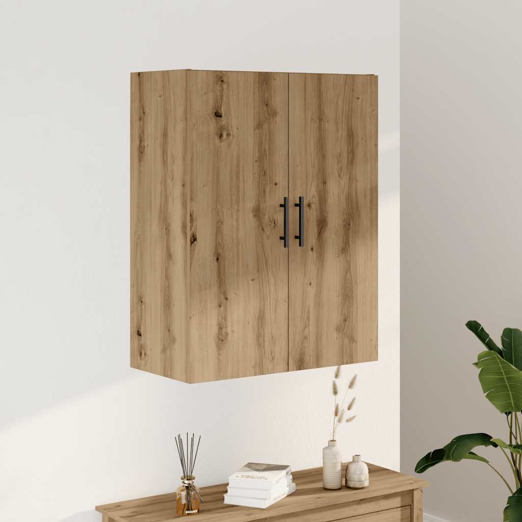 vidaXL Dulap montat pe perete, stejar artizanal, 69,5x34x90 cm