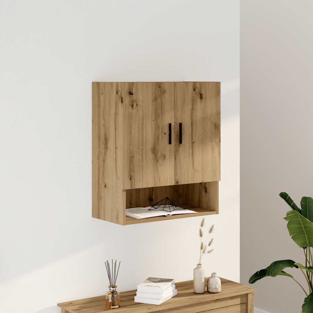 vidaXL vægskab 60x31x70 cm konstrueret træ artisan egetræsfarve