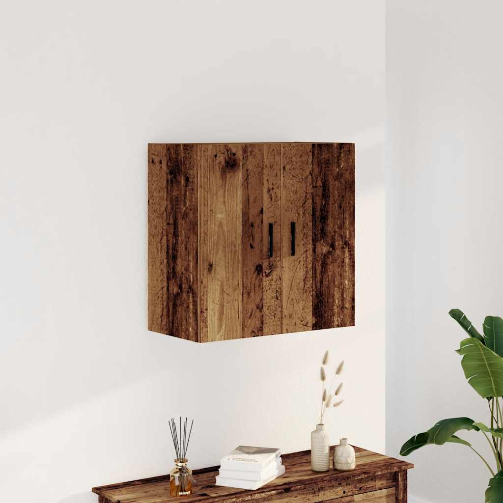 vidaXL Wandkast 60x31x60 cm bewerkt hout oud houtkleurig afbeelding
