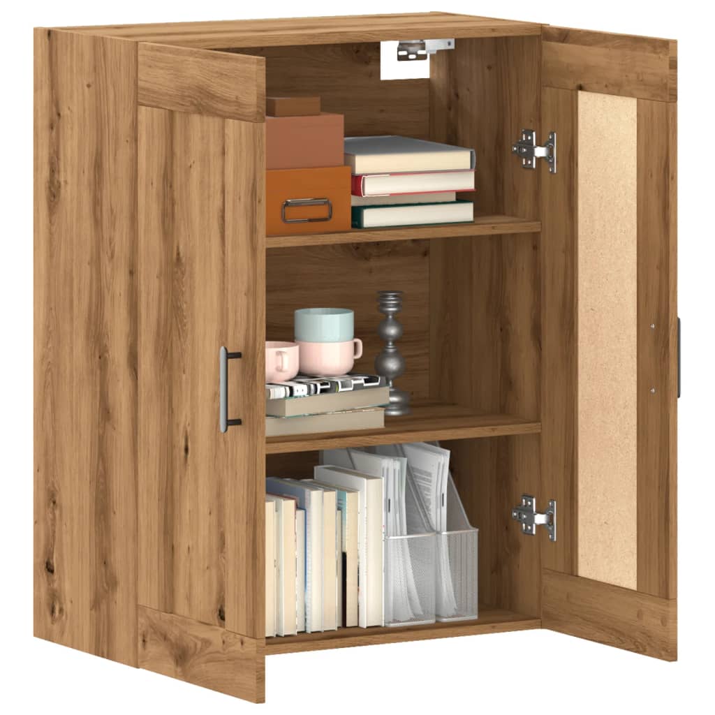 vidaXL Dressoir 69,5x34x90 cm bewerkt hout artisanaal eikenkleur afbeelding