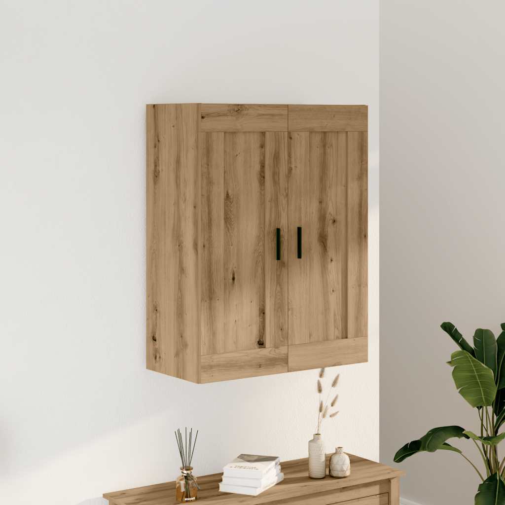 vidaXL Dulap pe perete stejar artizanal, 69,5x34x90 cm, lemn prelucrat