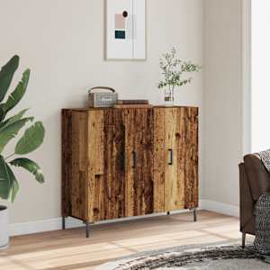 Příborník old wood 90 x 34 x 80 cm kompozitní dřevo - obrázek 1