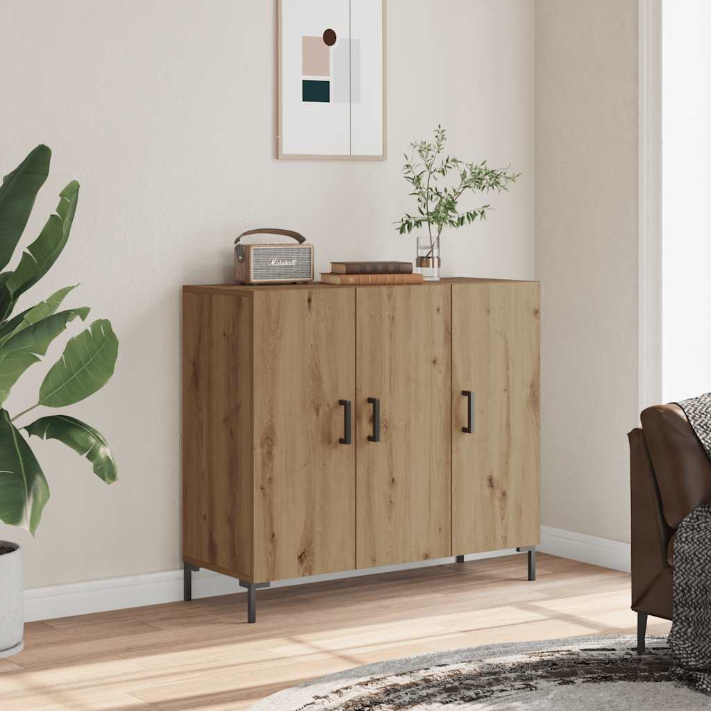 Thumbnail - vidaXL Sideboard Artisan-Eiche 90x34x80 cm Holzwerkstoff
