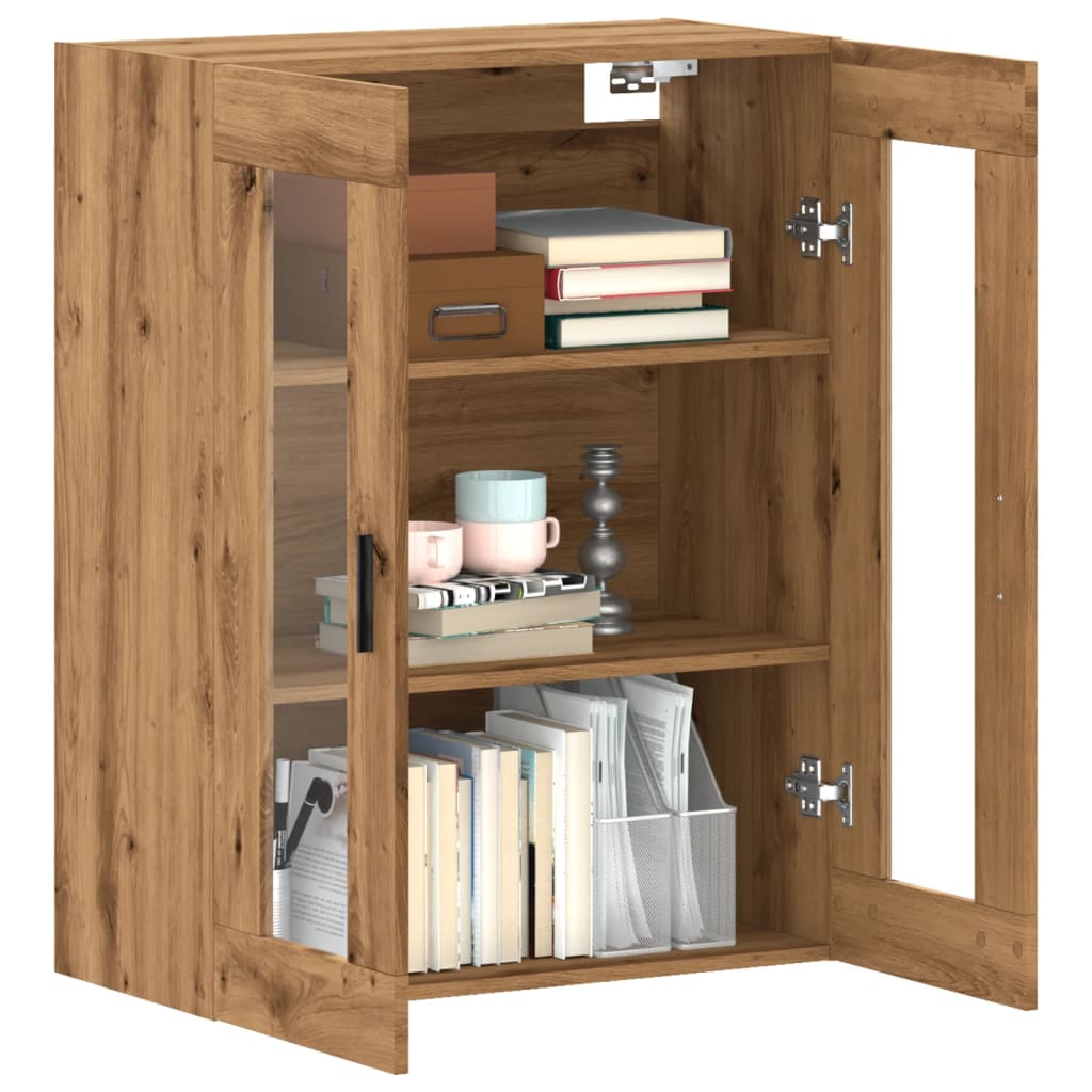 vidaXL Wandkast 69,5x34x90 cm artisanaal eikenkleurig afbeelding