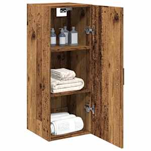 Nástěnná skříňka old wood 34,5 x 34 x 90 cm kompozitní dřevo - obrázek 3