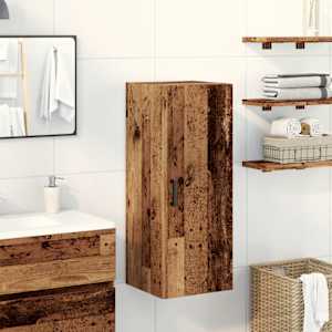 Nástěnná skříňka old wood 34,5 x 34 x 90 cm kompozitní dřevo - obrázek 1