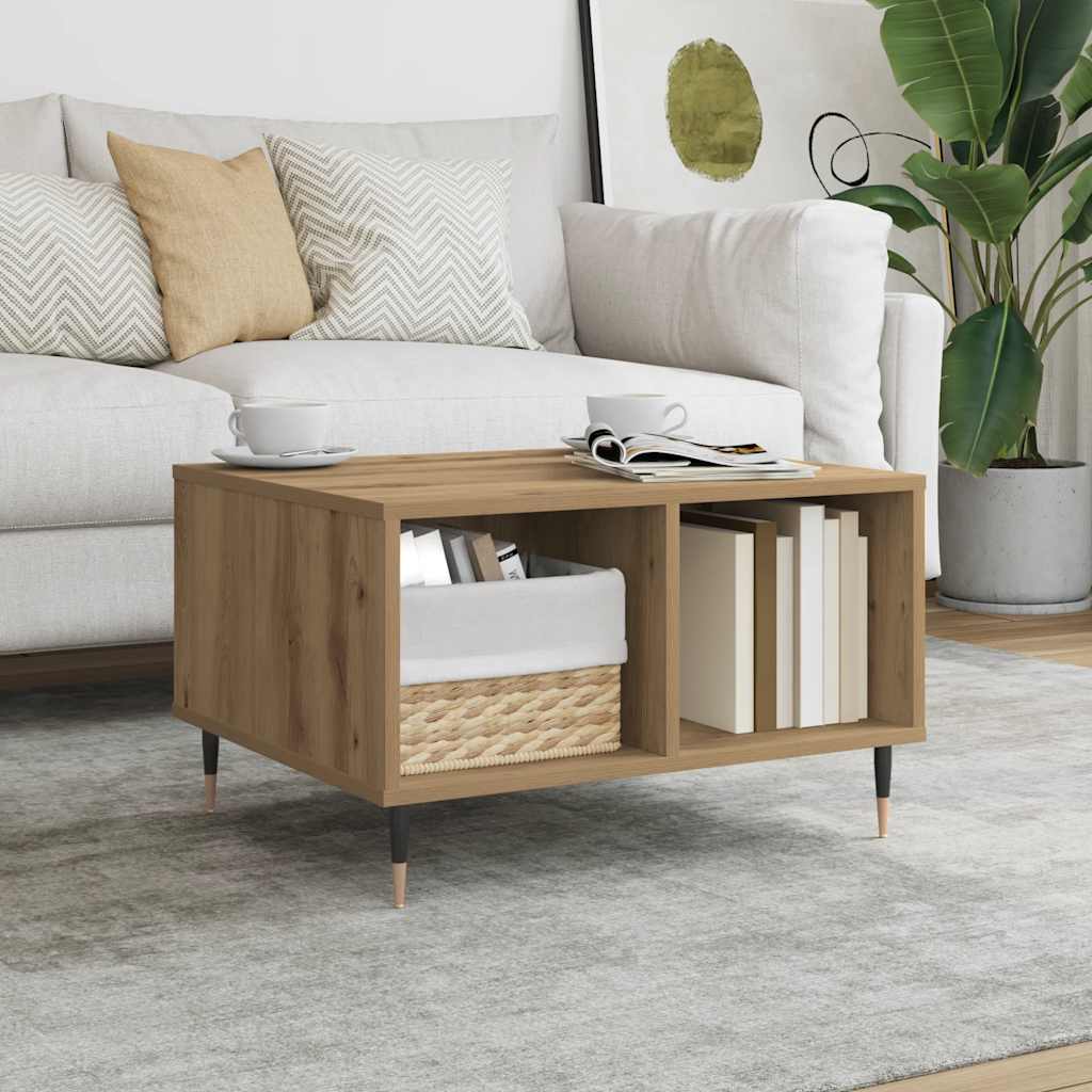 vidaXL Couchtisch Artisan-Eiche 60x50x36,5 cm Holzwerkstoff