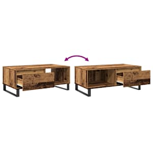 Konferenční stolek old wood 90x50x36,5 cm kompozitní dřevo - obrázek 8