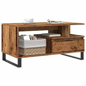 Konferenční stolek old wood 90 x 49 x 45 cm kompozitní dřevo - obrázek 3