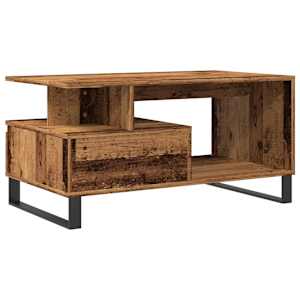 Konferenční stolek old wood 90 x 49 x 45 cm kompozitní dřevo - obrázek 6