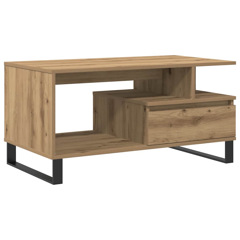 vidaXL Konferenční stolek dub artisan 90 x 49 x 45 cm kompozitní dřevo