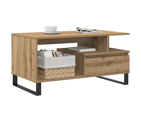 vidaXL Couchtisch Artisan-Eiche 90x49x45 cm Holzwerkstoff