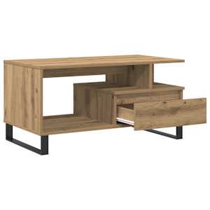 Konferenční stolek dub artisan 90 x 49 x 45 cm kompozitní dřevo - obrázek 4