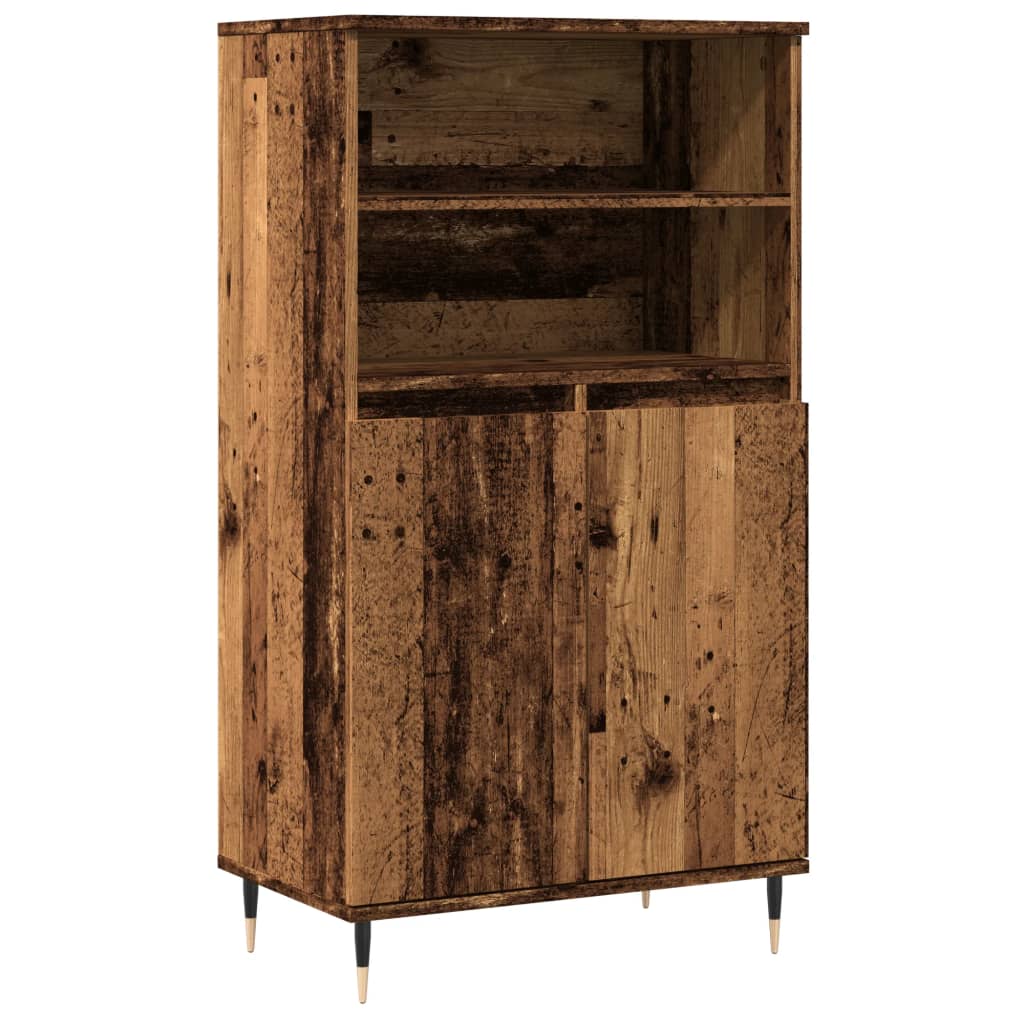 vidaXL Skříň highboard old wood 60 x 36 x 110 cm kompozitní dřevo