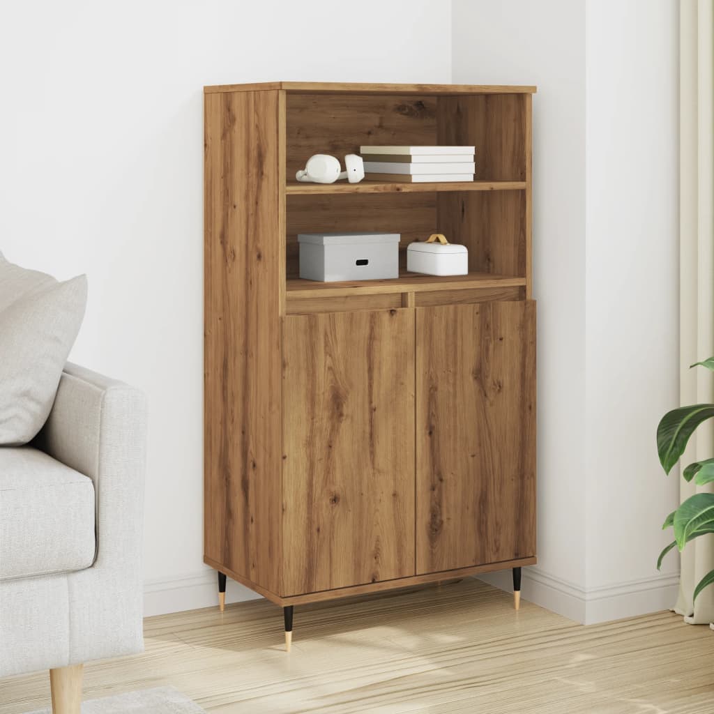 vidaXL Highboard Artisan-Eiche 60x36x110 cm Holzwerkstoff