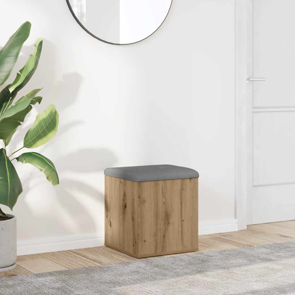 vidaXL Sitzbank mit Stauraum Artisan-Eiche 42x42x45 cm Holzwerkstoff