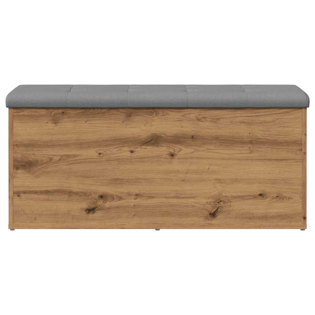 vidaXL Opbergbankje 102x42x45 cm bewerkt hout artisanaal eikenkleur