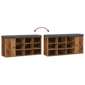 Lavice s botníkem starého dřeva 102x32x50 cm Engineered Wood - obrázek 8