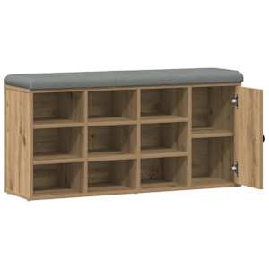 Lavice s botníkem dub artisan 102x32x50 cm Engineered Wood - obrázek 2