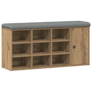 Lavice s botníkem dub artisan 102x32x50 cm Engineered Wood - obrázek 4