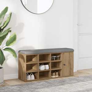 Lavice s botníkem dub artisan 102x32x50 cm Engineered Wood - obrázek 1