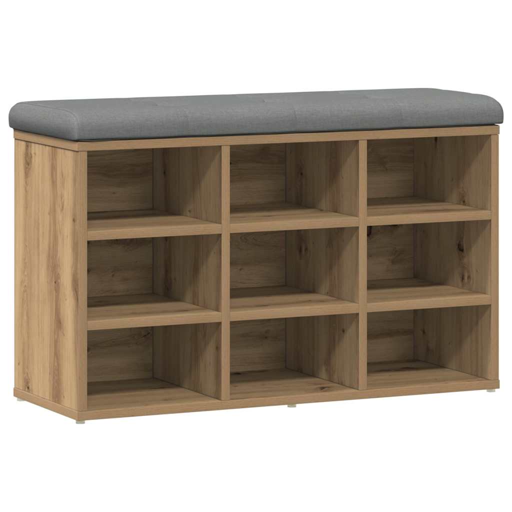 vidaXL Lavice s botníkem dub artisan 82x32x50 cm Engineered Wood