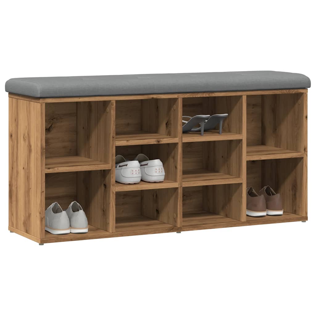 Thumbnail - vidaXL Schuhbank Artisan-Eiche 102x32x50 cm Holzwerkstoff