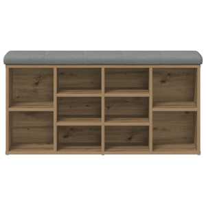 Lavice s botníkem dub artisan 102x32x50 cm Engineered Wood - obrázek 3