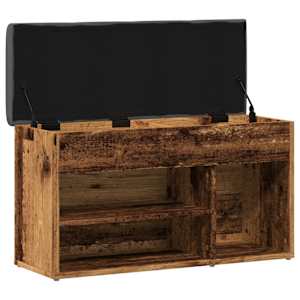 Lavice s botníkem starého dřeva 82x32x45,5 cm Engineered Wood - obrázek 7