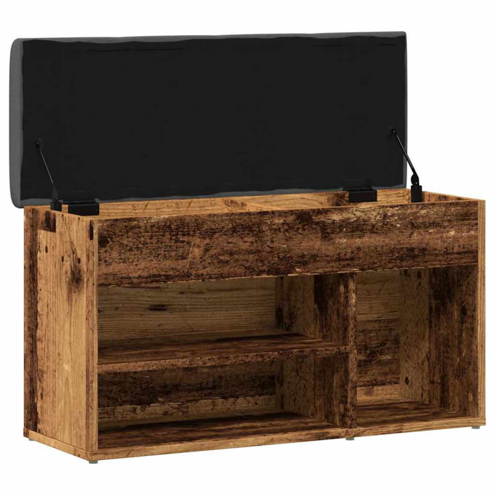 vidaXL Banchetă pantofar, lemn vechi, 82x32x45,5 cm, lemn prelucrat