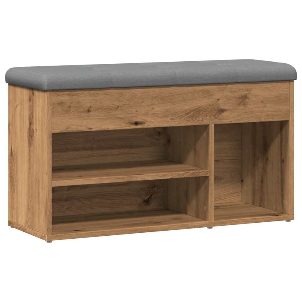 vidaXL Lavice s botníkem dub artisan 82x32x45,5 cm Engineered Wood