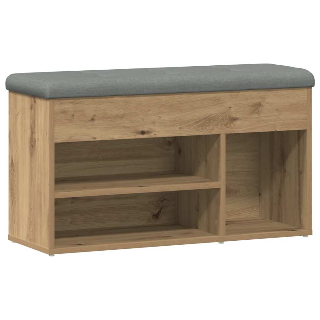 vidaXL Lavice s botníkem dub artisan 82x32x45,5 cm Engineered Wood