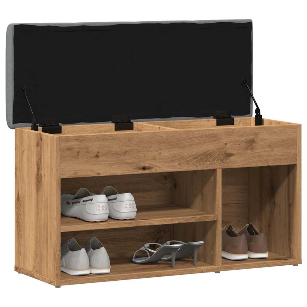 vidaXL Lavička na topánky Artisan Dub 82x32x45,5 cm Konštrukčné drevo