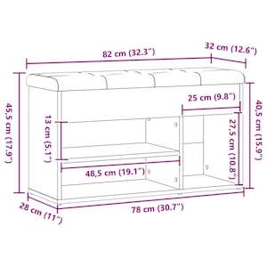 Lavice s botníkem dub artisan 82x32x45,5 cm Engineered Wood - obrázek 8