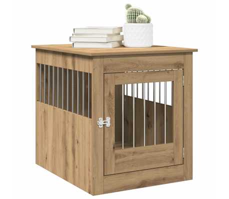 vidaXL Dog Crate Furniture Artisan Oak 64.5x80x71 cm Engineered Wood