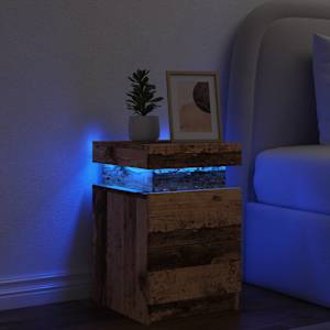 Noční stolek s LED old wood 35 x 39 x 55 cm kompozitní dřevo - obrázek 1