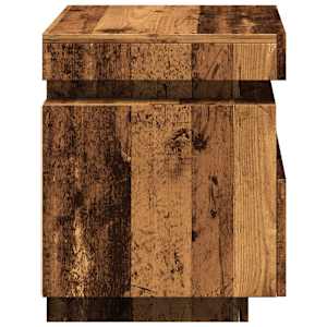 Noční stolek s LED osvětlením old wood 40 x 39 x 48,5 cm - obrázek 7
