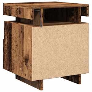 Noční stolek s LED osvětlením old wood 40 x 39 x 48,5 cm - obrázek 8